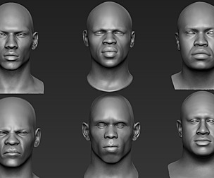 Black Male Heads Collection