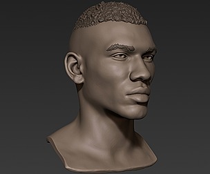 Black Man Head 1