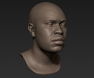 Black Man Head 2