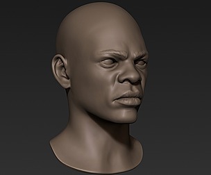 Black Man Head 3