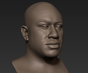 Black Man Head 6