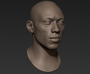 Black Man Head 8