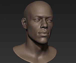 Black Man Head 9