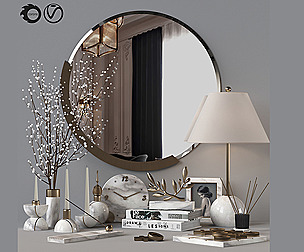White Marble-Decorative Set