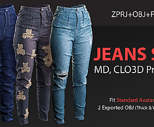 3 Different Female Jeans Set