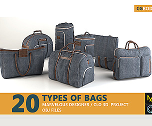 20 Briefcase and Bag Base Mesh