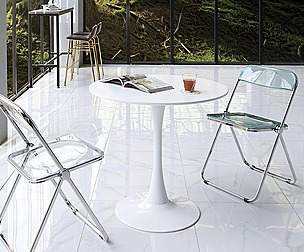 Florence White Round Table Dining Table 800