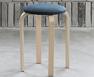 Nature solid wood stool fabric