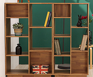 3 tier front open partition bookcase