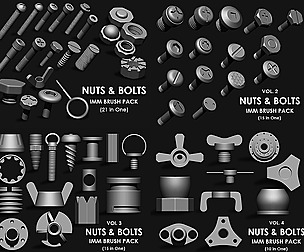 NUTS & BOLTS MEGA PACK (4 IN ONE - 61 BRUSHES)