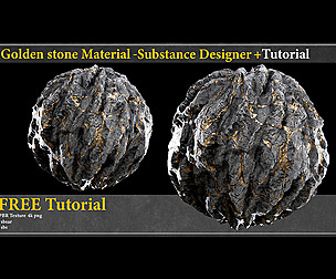 golden stone_susbtance designer+  TUTORIAL