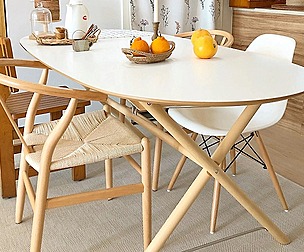 Wood rattan wire chair interior chair