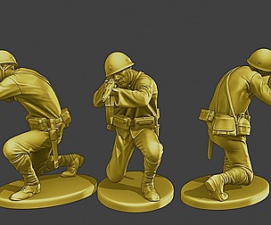 Japanese soldier ww2 Shoot Crouch J2