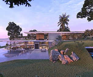 Modern beach house Revit and Vray 3ds max