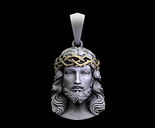 Pendant Jesus 3D print jewelry model