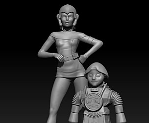 Wilma and Twikki from Buck Rodgers