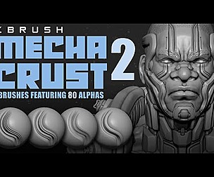 MechaCrust 2: Zbrush Panel Line Brushes