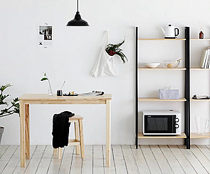 solid wood 4-step ladder shelf