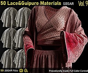 50 Lace & Guipure Materials-SBSAR-Vol9