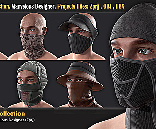 30 Mask Collection. Marvelous Designer