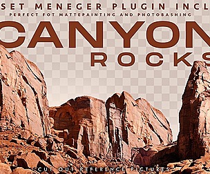 254 + Canyon Rocks Cut out reference images