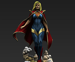 Supergirl Injunstice STL for 3d Printing
