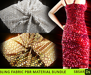 Bling fabric PBR material bundle