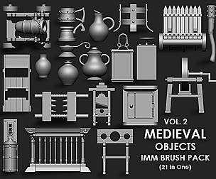 Medieval Objects Imm Brush Pack (21 in one) Vol. 2