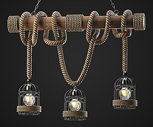 LITFAD Industrial Rope Island  Light