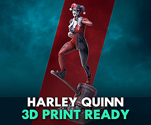 Harley Quinn - 3D Print Ready
