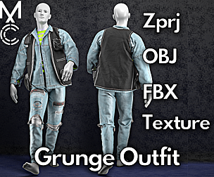 Grunge No.1 : Marvelous Designer + Clo3d