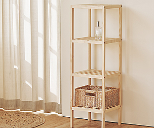 wood shelf cabinet