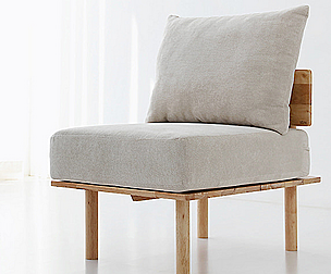 BENKU 1 seater sofa rubber wood