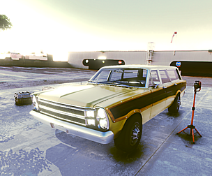 Ford Country Squire 1966 with Engine Sounds