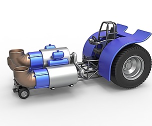 Pulling tractor with 3 jet engines 1:25