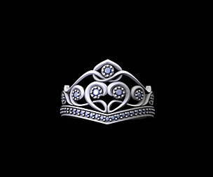 Ring Сrown 3D print jewelry model