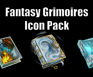 50 Fantasy Grimoires Icon Pack