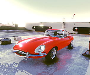 Jaguar E-type S1 1961 with Engine Sounds