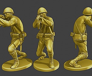 Japanese soldier ww2 Shoot SCrouch J2