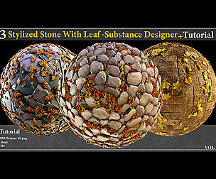 3 Stylized Stone &Leaf Material +Tutorial