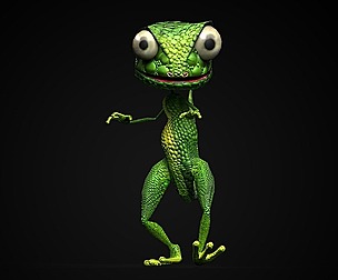 3D Lizard Game Character RIGGED
