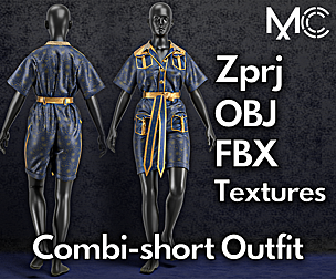 Combi-short No.1 : Marvelous Designer + Clo3d
