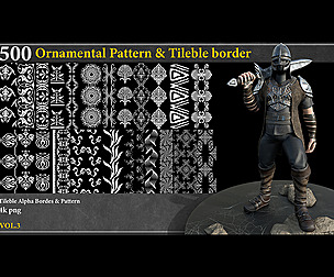 500 Ornamental Alpha Patterns And Tileble Borders