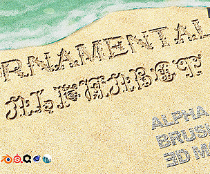 Ornamental Alphabet Brush+Alpha+3D model vol 11