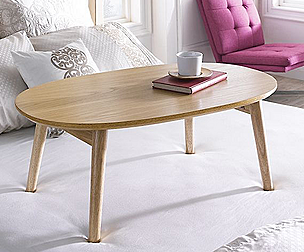 Folding wooden sofa table
