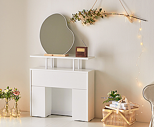 Fireplace Console Shelf White