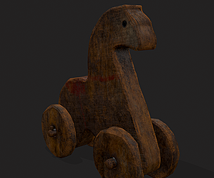 Rustic Medieval Horse Toy