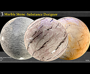 3 Marble Stone Material_Substance Designer