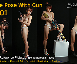 Female Pose With Gun Vol 01 - Reference Pictures