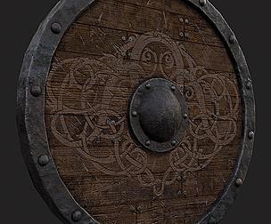 Viking Medieval Round Plank Shield